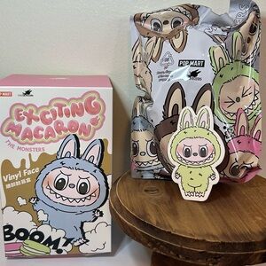 Pop Mart Exciting Macaron Monster Stuffed Animal - Blue and Green